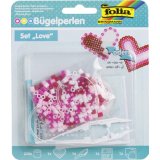 Perle à repasser folia coeur en kit complet avec 1 plaque 220 perles et 1 pincette