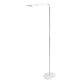 Lampadaire à LED intégrée Blanc réversible, métal et ABS Hauteur 185 cm, Tête 44x20 cm Socle D31 cm