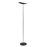 Lampadaire LED acier. 30W, 3500lmn, 3000K, 25000h. Interrupteur avec variateur. H188 cm Chrome/Noir