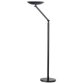 Lampadaire à LEDS Varialux Noir articulé - Hauteur 180 cm, Socle D34 cm, vasque D36 x H6 cm