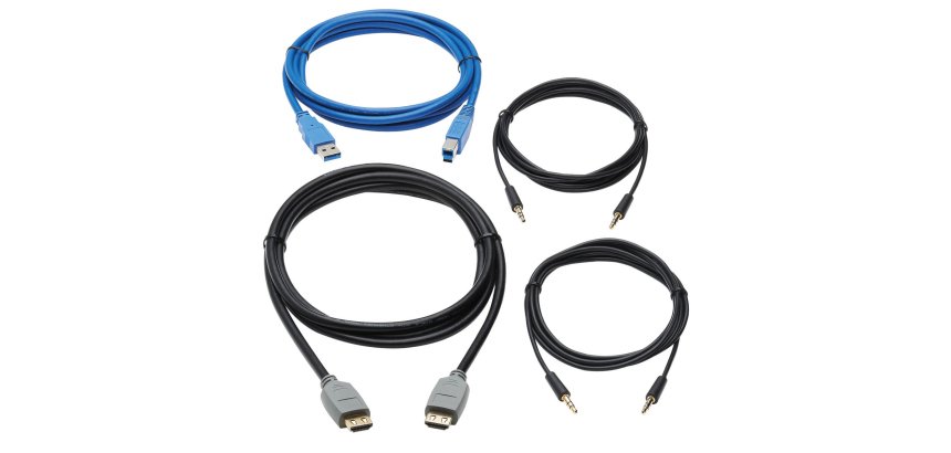 Tripp Lite P785-HKIT06 Juego de Cables KVM HDMI para los KVM B005-HUA2-K y B005-HUA4 de , 4K HDMI, USB 3.2 Gen 1, 3.5 mm, 1.83 m [6 pies]
