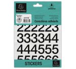 Pochette de chiffres adhésifs noirs 0-9 30 mm - Noir