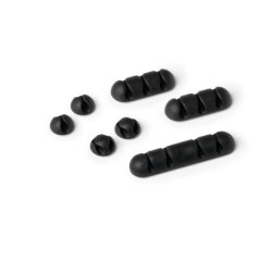 Durable Cavoline Clip Mix Scrivania Supporto per cavo Nero