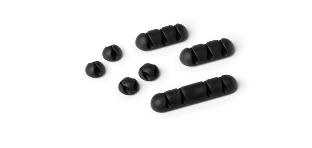 Durable Cavoline Clip Mix Scrivania Supporto per cavo Nero