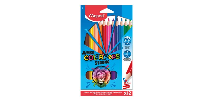 Crayon de couleur triangulaire JUMBO COLOR'PEPS STRONG