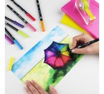 Feutre double pointe 'DUAL BRUSH PEN ABT', set de 12