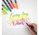 Feutre double pointe 'DUAL BRUSH PEN ABT', set de 12