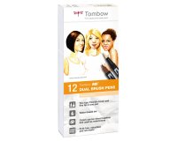 Feutre double pointe 'DUAL BRUSH PEN ABT', set de 12