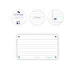 Fiches Bristol flash 2.0 Oxford 75x125mm 32 fiches s/film ligné 7mm cadre blanc