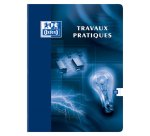 Cahier Oxford de travaux pratiques 24x32cm grands carreaux Seyès/uni blanc 80 pages agrafées couverture carte coloris assortis