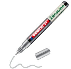 Marqueur edding 51 ecoline peinture base eau pointe      ogive 1/2mm coloris argent
