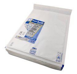 Busta imbottita Sacboll - K (37 x 55 cm) - carta - bianco - Blasetti - conf. 10 pezzi