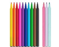 Pennarelli LYRA Graduate Art-Tip - Set Da 36 Colori Assortiti Con Punta In Fibra, Made In Italy
