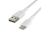 Belkin CAB002BT3MWH câble USB 3 m USB A USB C Blanc