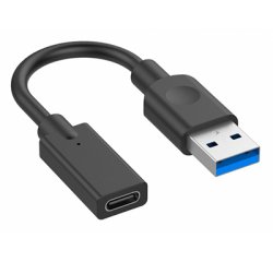 Hamlet XADU3-UCF01 cavo USB USB 3.2 Gen 1 (3.1 Gen 1) 0,1 m USB A USB C Nero