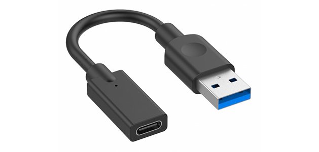 Hamlet XADU3-UCF01 cavo USB USB 3.2 Gen 1 (3.1 Gen 1) 0,1 m USB A USB C Nero