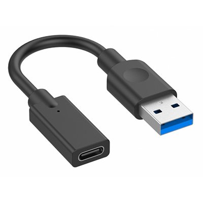Hamlet XADU3-UCF01 cavo USB USB 3.2 Gen 1 (3.1 Gen 1) 0,1 m USB A USB C Nero