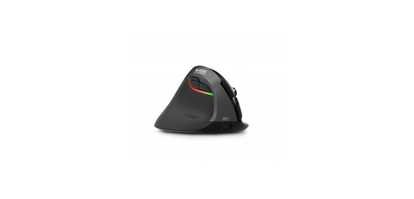 Urban Factory ERGO PRO - souris - vertical - 2.4 GHz, Bluetooth 5.0 - noir, pour gaucher