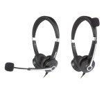 Hamlet HHEADM-UJS cuffia e auricolare Cablato A Padiglione Ufficio USB tipo A Nero