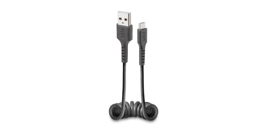 SBS Câble USB spirale noir