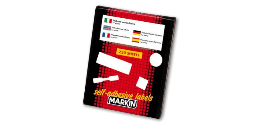 Markin X12563 self-adhesive label Round Removable White 250 pc(s)