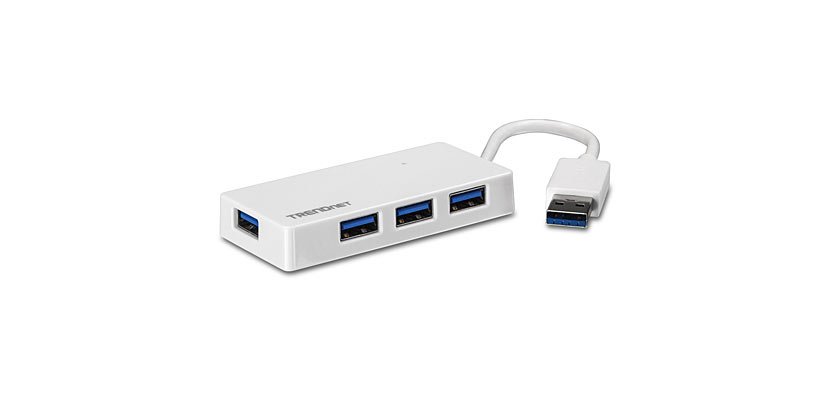Trendnet TU3-H4E hub & concentrateur 5000 Mbit/s Blanc