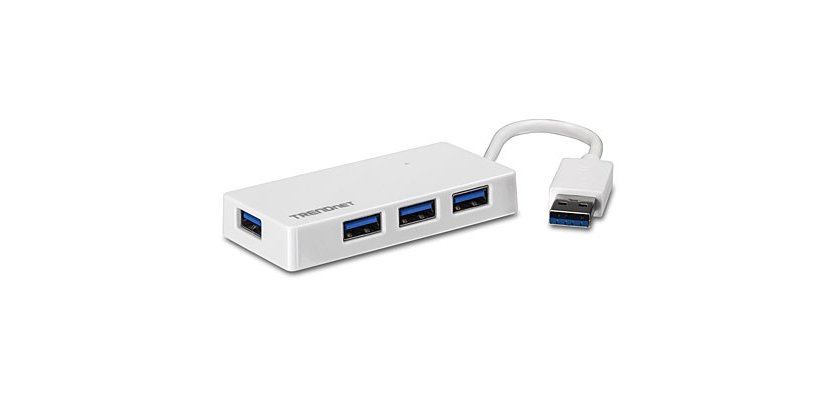 Trendnet TU3-H4E hub & concentrateur 5000 Mbit/s Blanc