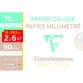 Vélin Millimétré pochette calque et millimétré 2x6F A4 70g