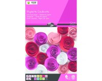 PAPIER COULEUR RECYCLÉ, Bloc de 30 feuilles 120g/m2 au format 21x29,7cm - Assortiment