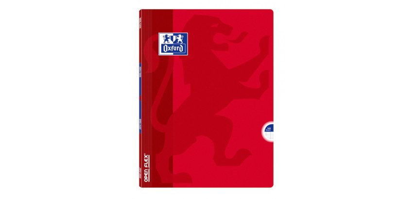 Cahier Oxford OpenFlex 24x32cm grands carreaux Seyès 140 pages agrafées couverture polypro coloris assortis