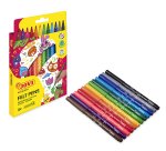 Feutre coloriage jovi lavable capuchon sécurité ventilé pointe solide 3mm 2 formats fine/maxi pochette 12 unités