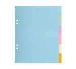 Intercalaires carte pastel 170g Forever 6 positions - 17x22cm - Couleurs assorties pastel