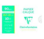 Papier Calque pochette 10F A3 90/95g