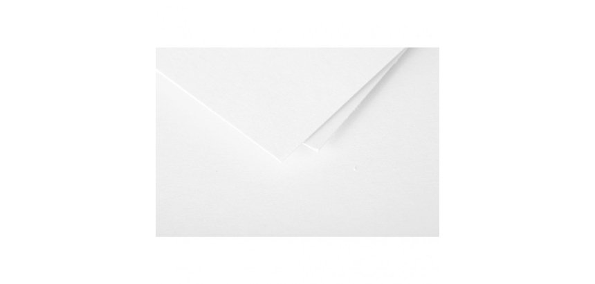 Carte correspondance clairefontaine pollen 210g/m2 106x213mm coloris blanc paquet25 feuilles