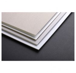 Carton Mi-fin 1,8mm 10F 50x65cm 1200g - Blanc et gris