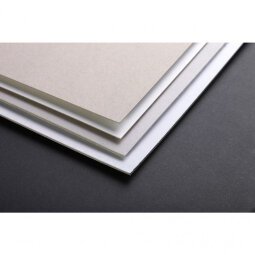 Carton Mi-fin 1,0mm 10F 50x65cm 600g - Blanc et gris