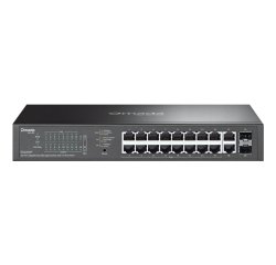 OMADA ES220GP commutateur réseau Géré Gigabit Ethernet (10/100/1000) Connexion Ethernet, supportant l'alimentation via ce port (PoE) Noir