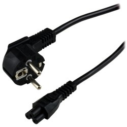 MCL Power Cord Terre Black 2.0m Noir 2 m Prise d'alimentation type F Coupleur C5
