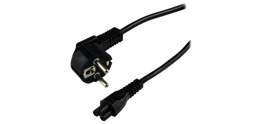 MCL Power Cord Terre Black 2.0m Noir 2 m Prise d'alimentation type F Coupleur C5