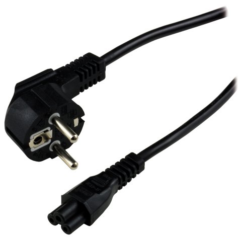 MCL Power Cord Terre Black 2.0m Noir 2 m Prise d'alimentation type F Coupleur C5