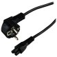 MCL Power Cord Terre Black 2.0m Noir 2 m Prise d'alimentation type F Coupleur C5