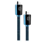 Cable t'nb hdmi male/male 19+1 broches hd ready 2,1,8k  cable 2m coloris noir / bleu