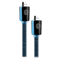 Cable t'nb hdmi male/male 19+1 broches hd ready 2,1,8k  cable 2m coloris noir / bleu