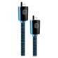 Cable t'nb hdmi male/male 19+1 broches hd ready 2,1,8k  cable 2m coloris noir / bleu