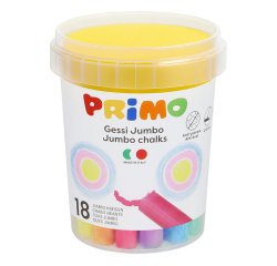 Primo 0032GC18IS gesso per lavagna Bianco, Giallo, Arancione, Lillà, Rosa, Azzurro, Verde 18 pz