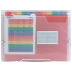 Trieur liderpapel série spectrafile pp 700 microns a4 210x297mm 13 compartiments couleur coloris frosty transparent