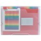 Trieur liderpapel série spectrafile pp 700 microns a4 210x297mm 13 compartiments couleur coloris frosty transparent