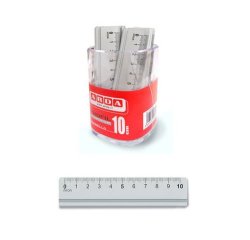 Barattolo 15 righelli - 10cm - alluminio - Arda