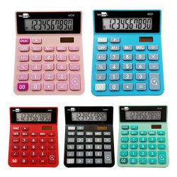 Calculatrice de bureau liderpapel xf20 10 chiffres   solaire et piles 127x105x24   mm presentoir de 10u