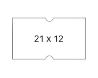 Etiquette pour pince, rectangulaire, blanc, 21 x 12 mm